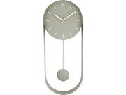 KARLSSON Wall clock Pendulum Charm steel jungle green
