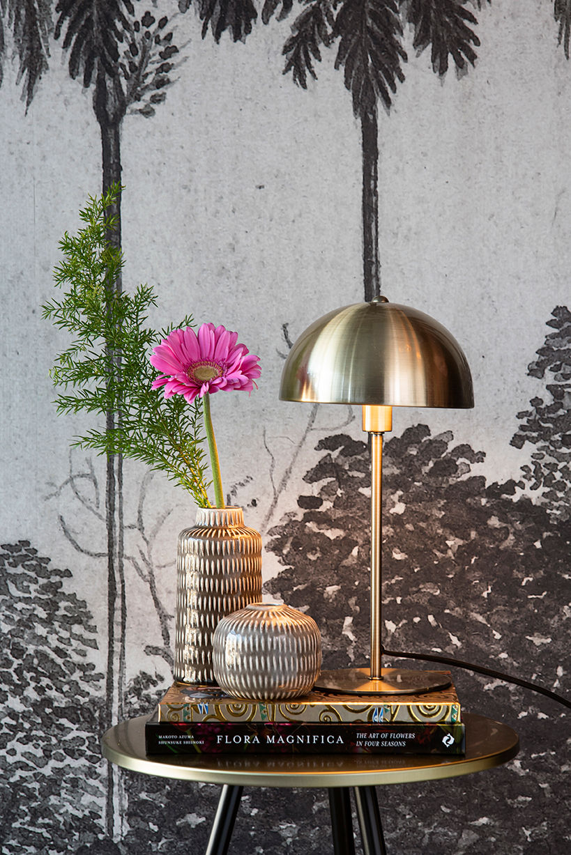 LEITMOTIV Table lamp Bonnet metal antique gold