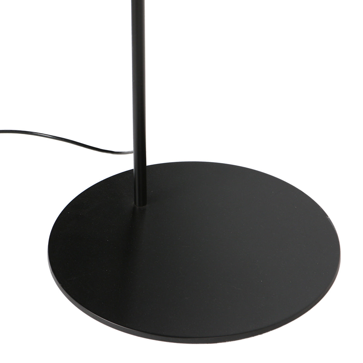 Gulvlampe Curve 4520ZW - sort buelampe med beige stofskærm