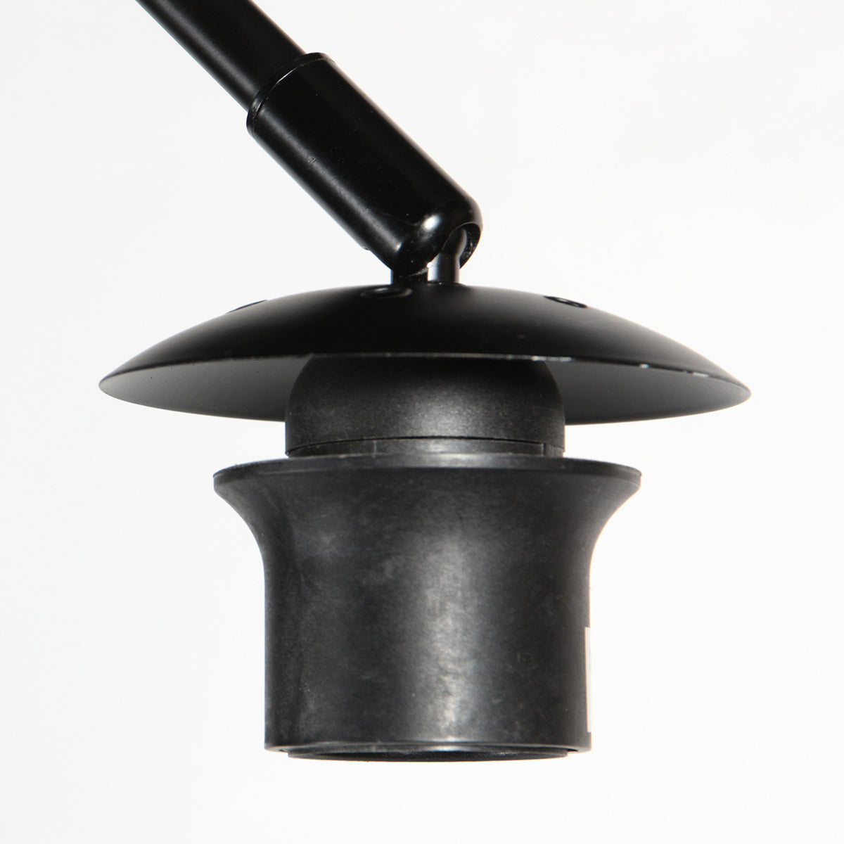 Gulvlampe Curve 4520ZW - sort buelampe med beige stofskærm
