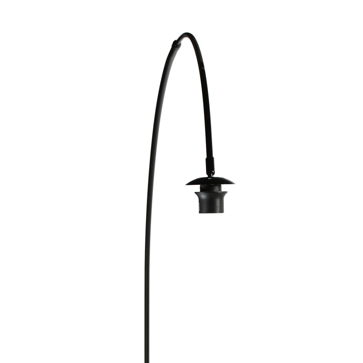 Gulvlampe Curve 4520ZW - sort buelampe med beige stofskærm