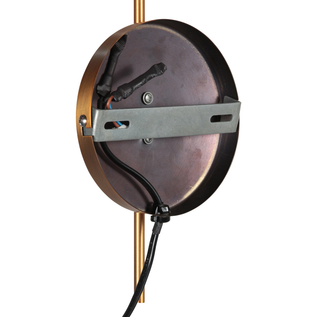 Væglampe Bollique 4609BR bronzefarvet med ravfarvet glas