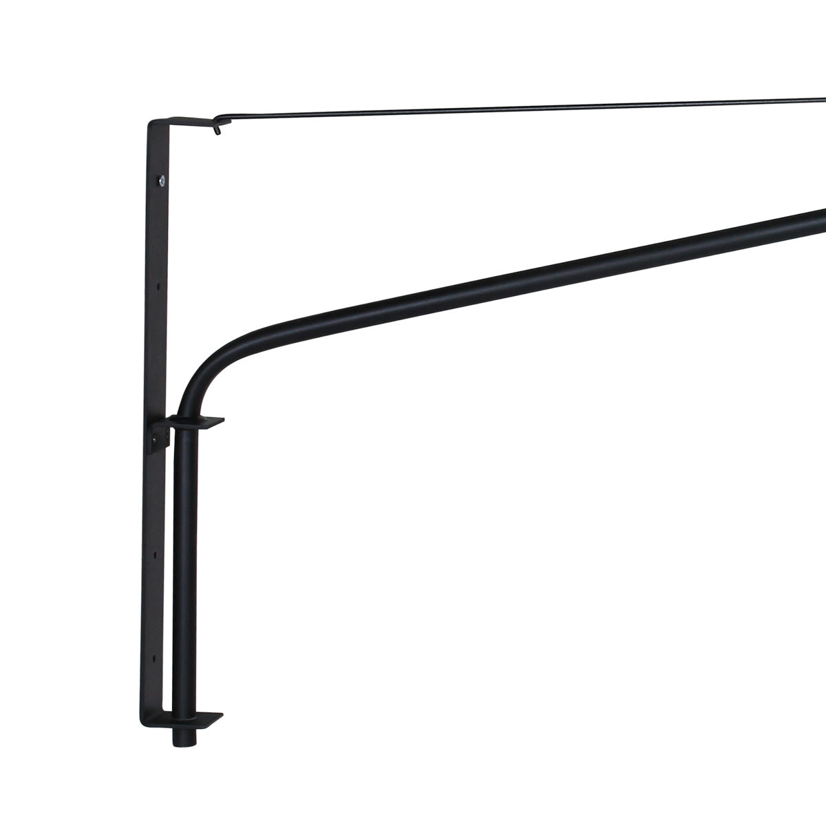 Væglampe Silva Alba 4626ZW sort med skærm i hør Ø60 cm