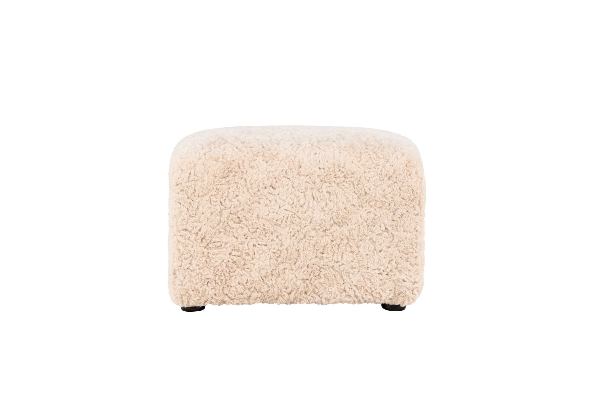 Vind Frankie Pouf 50*50 - Beige Faux fur /  FSC 100%