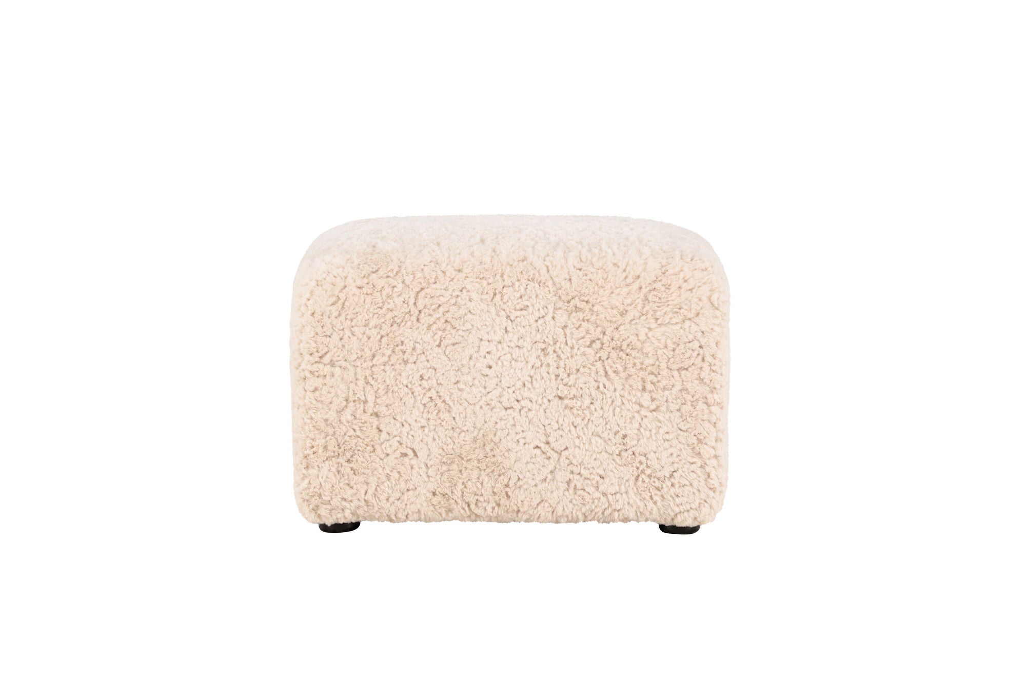Vind Frankie Pouf 50*50 - Beige Faux fur /  FSC 100%