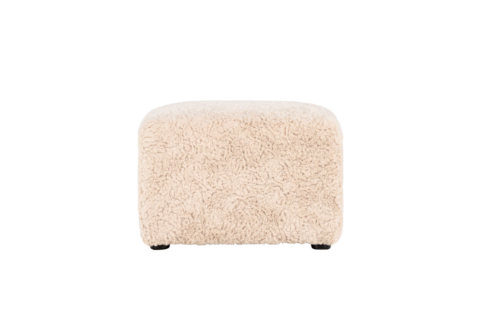 Vind Frankie Pouf 50*50 - Beige Faux fur /  FSC 100%