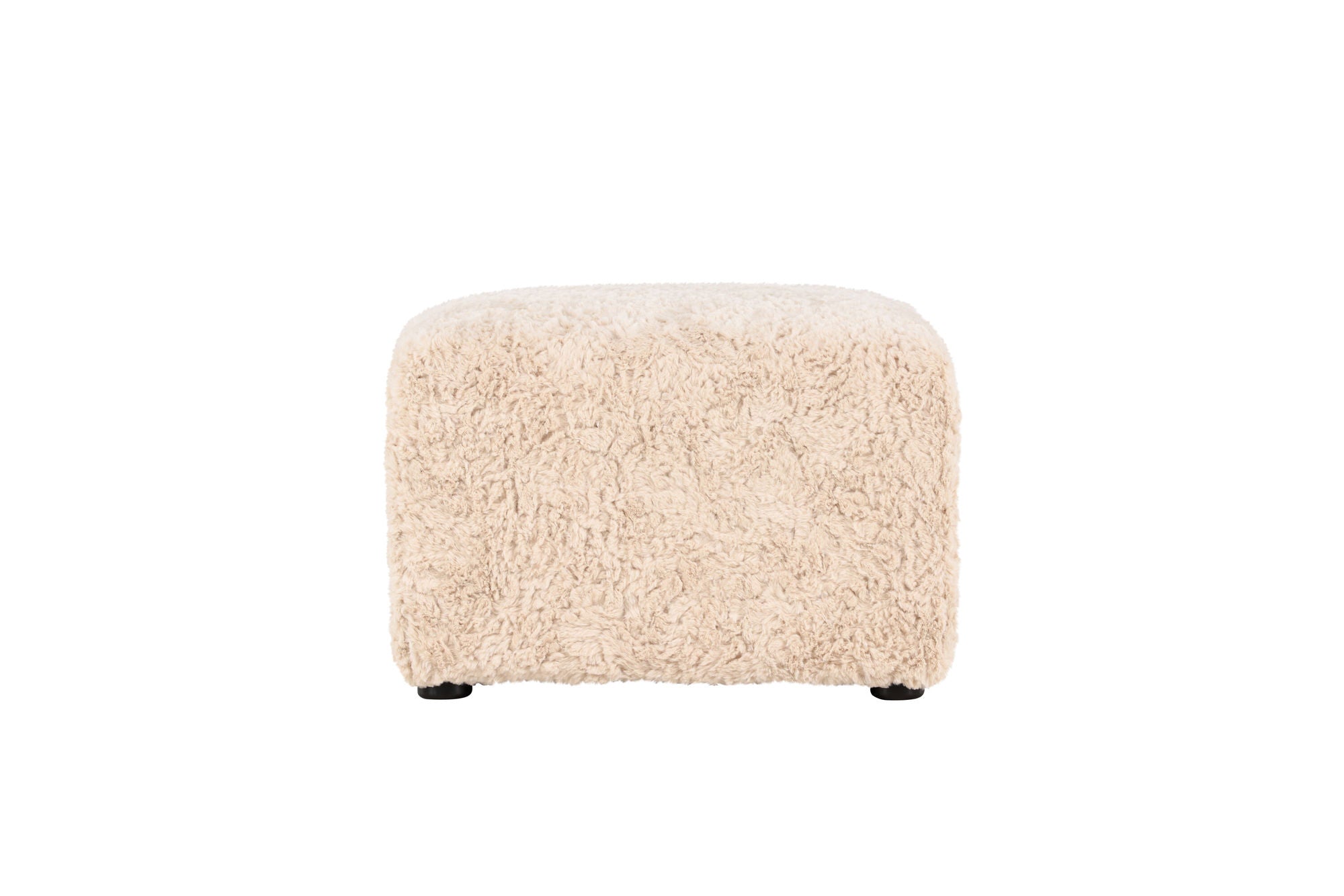 Vind Frankie Pouf 50*50 - Beige Faux fur /  FSC 100%