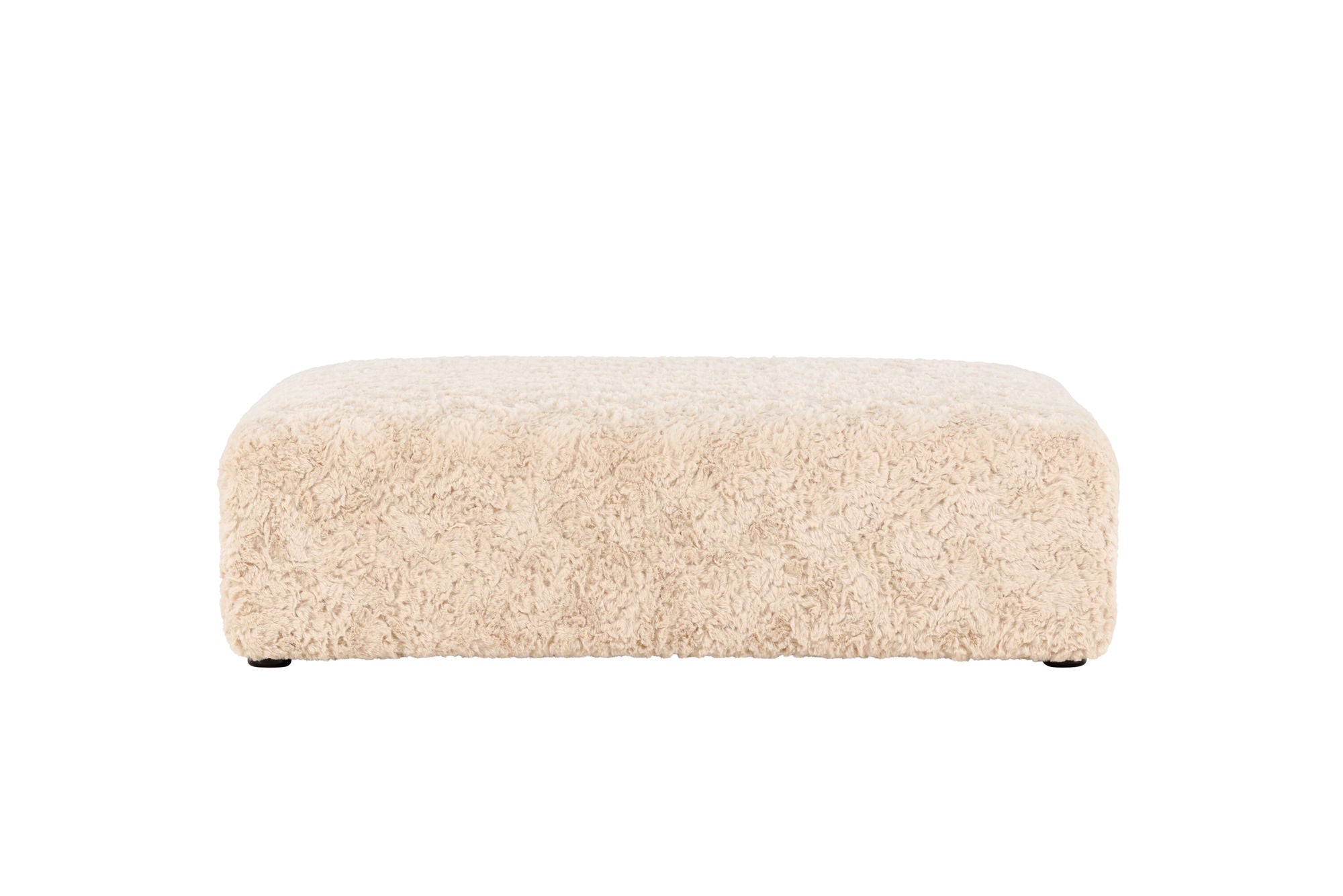 Vind Frankie Pouf 100*100 - Beige Faux fur  /  FSC 100%