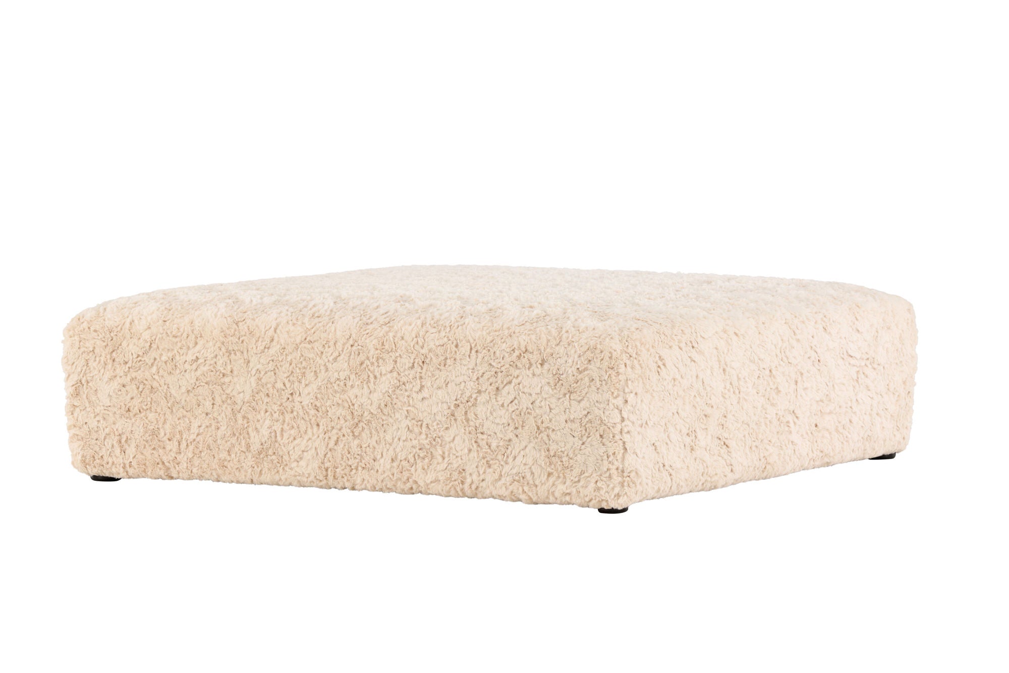Vind Frankie Pouf 100*100 - Beige Faux fur  /  FSC 100%