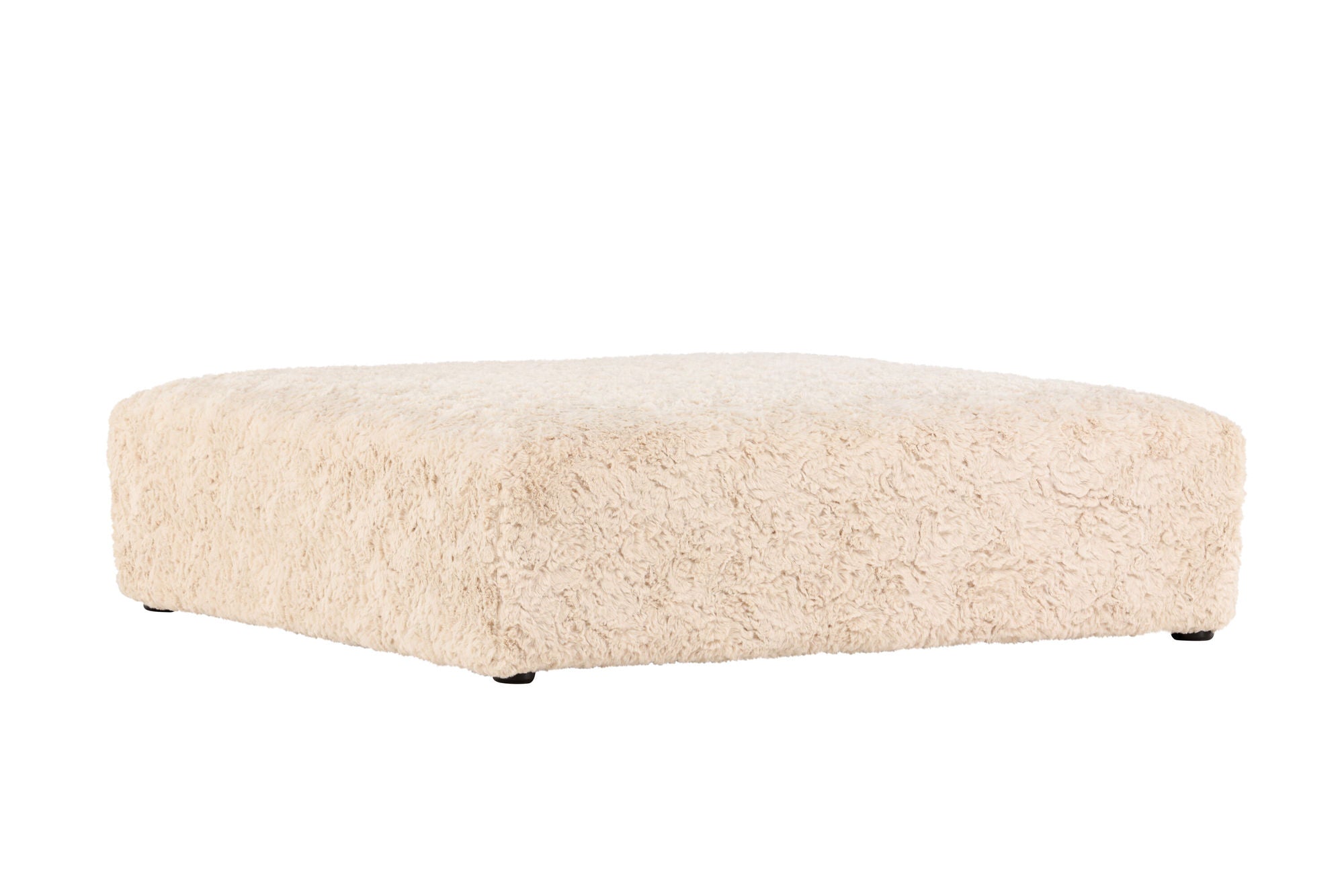 Vind Frankie Pouf 100*100 - Beige Faux fur  /  FSC 100%