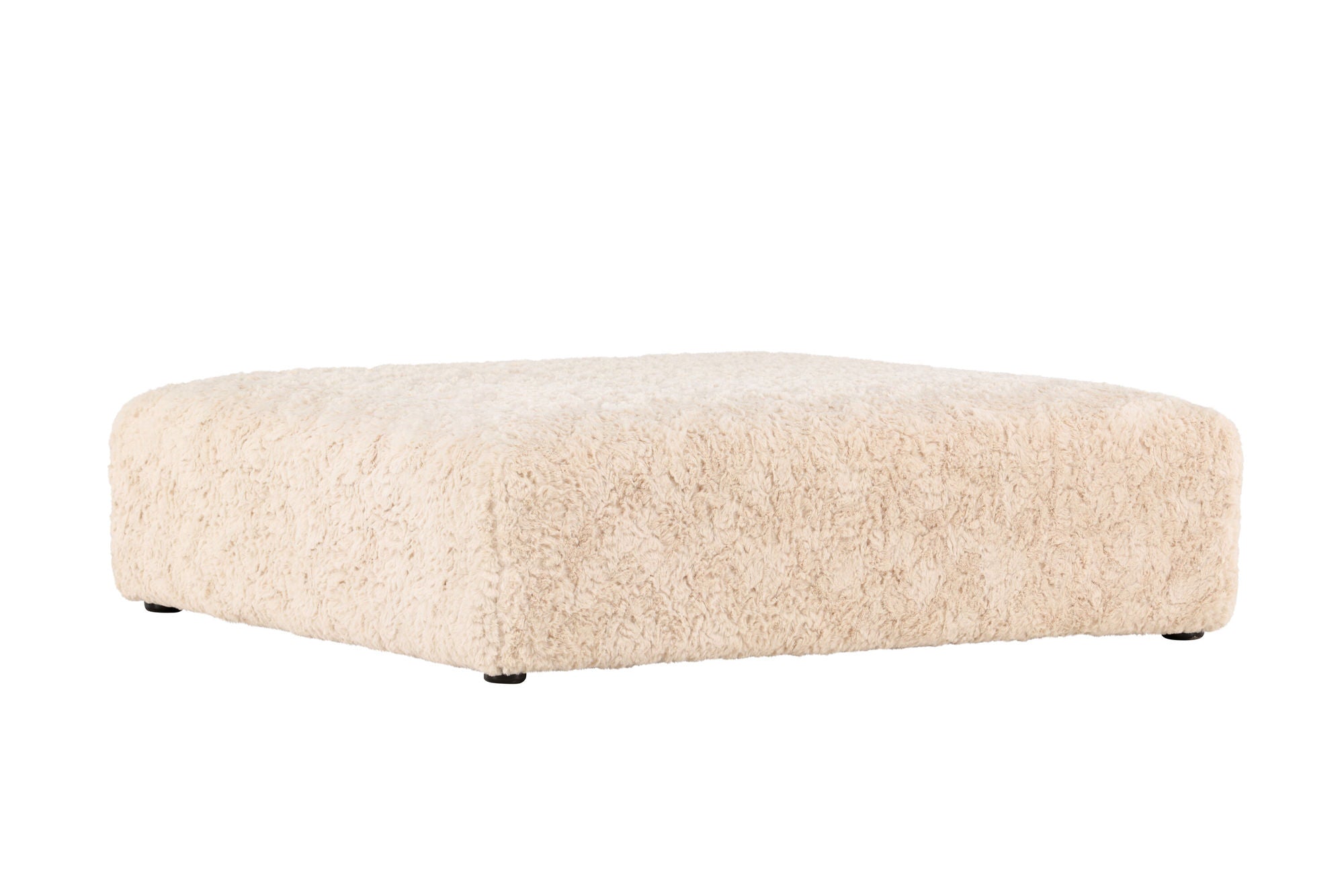 Vind Frankie Pouf 100*100 - Beige Faux fur  /  FSC 100%
