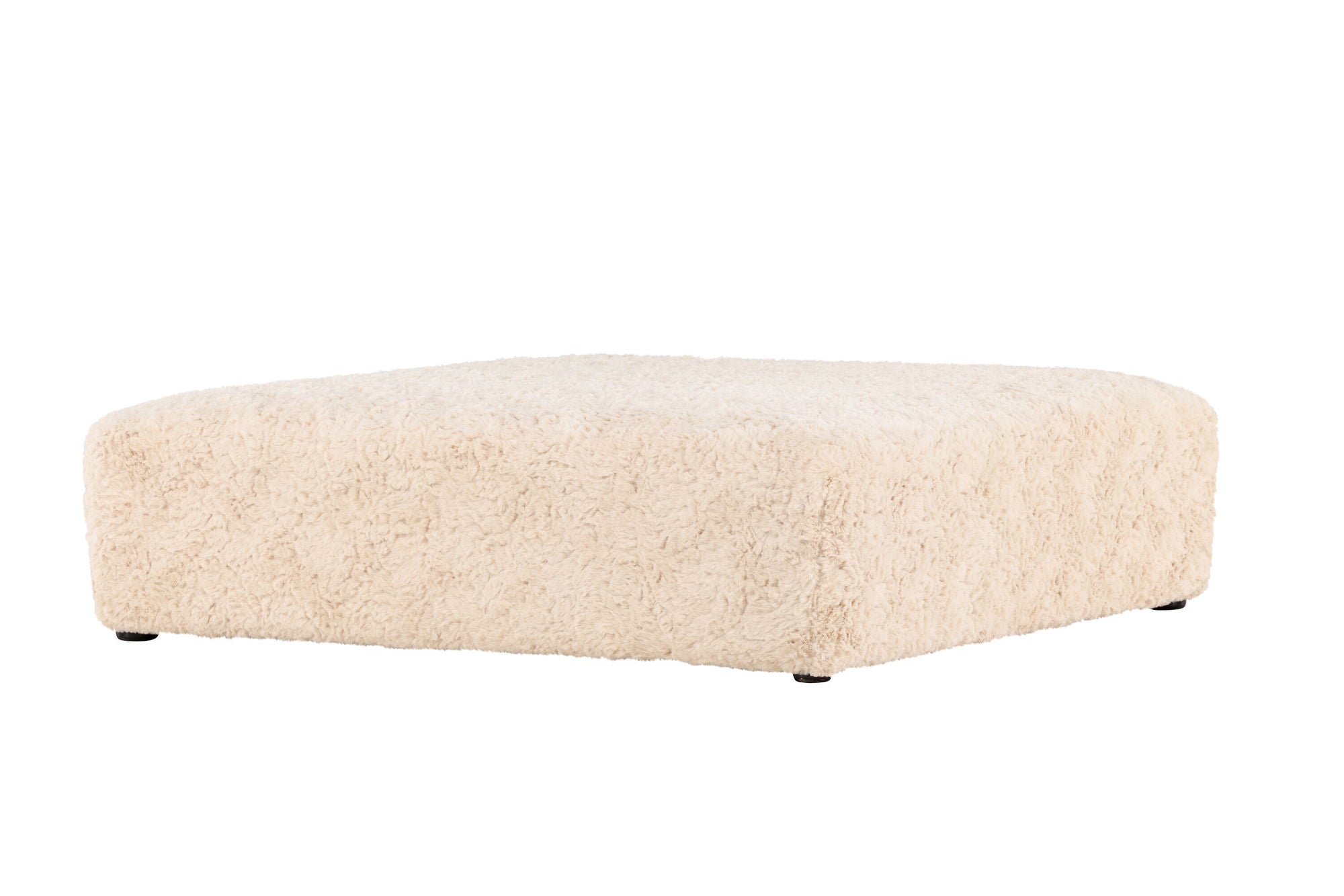 Vind Frankie Pouf 100*100 - Beige Faux fur  /  FSC 100%