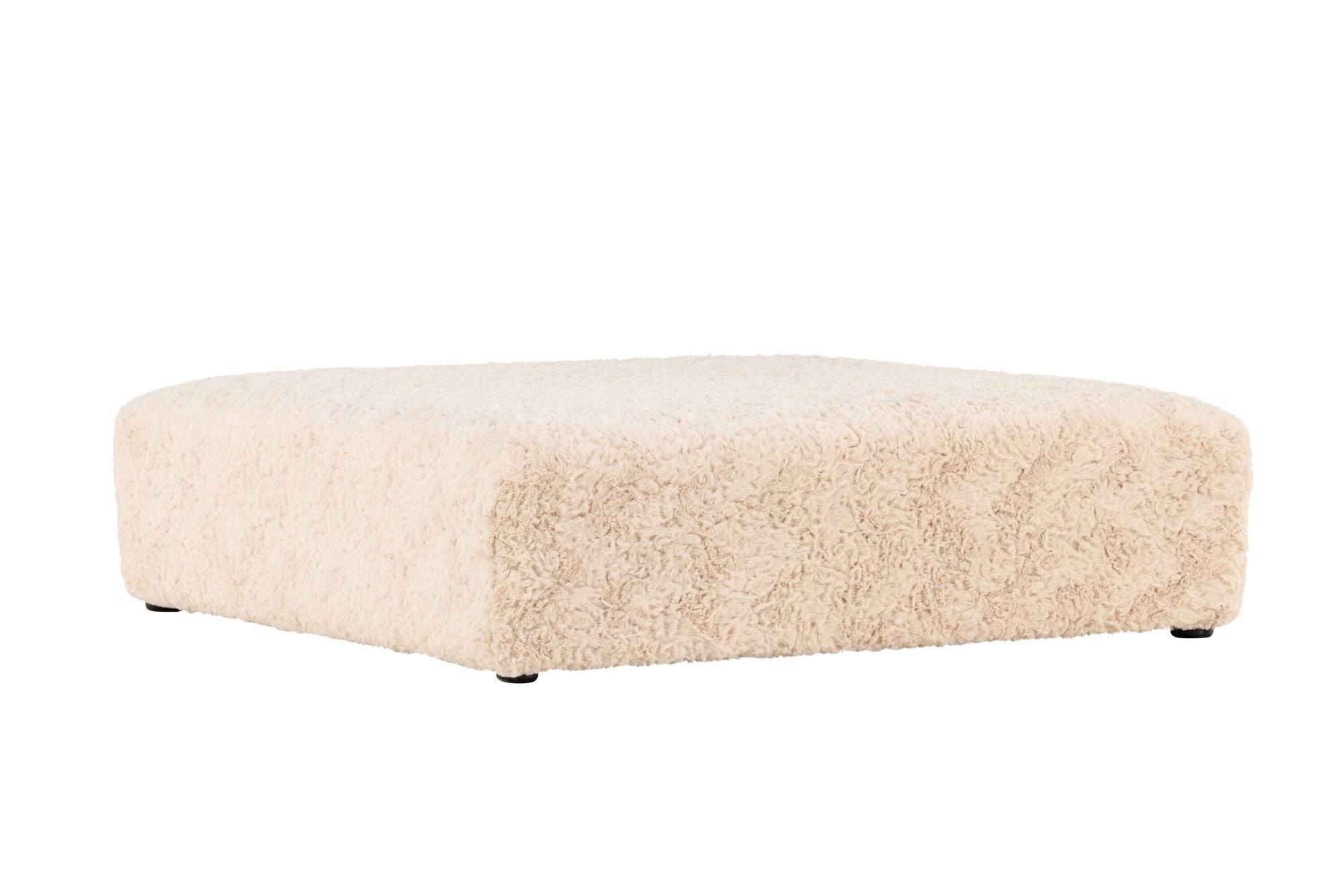 Vind Frankie Pouf 100*100 - Beige Faux fur  /  FSC 100%