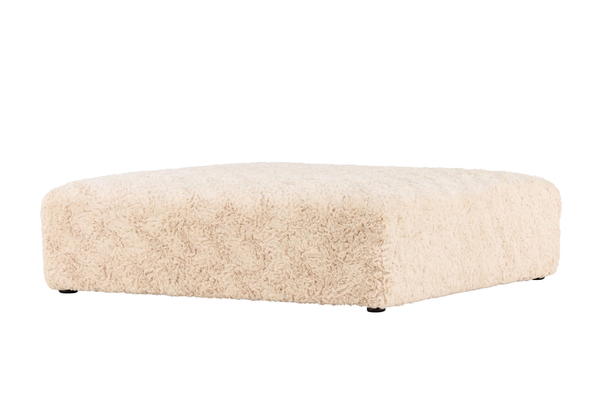 Vind Frankie Pouf 100*100 - Beige Faux fur  /  FSC 100%