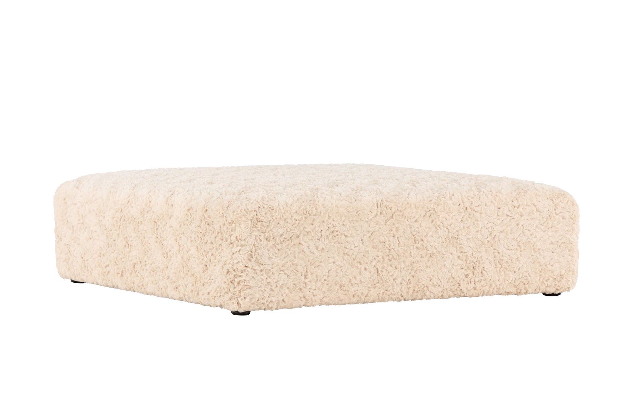Vind Frankie Pouf 100*100 - Beige Faux fur  /  FSC 100%