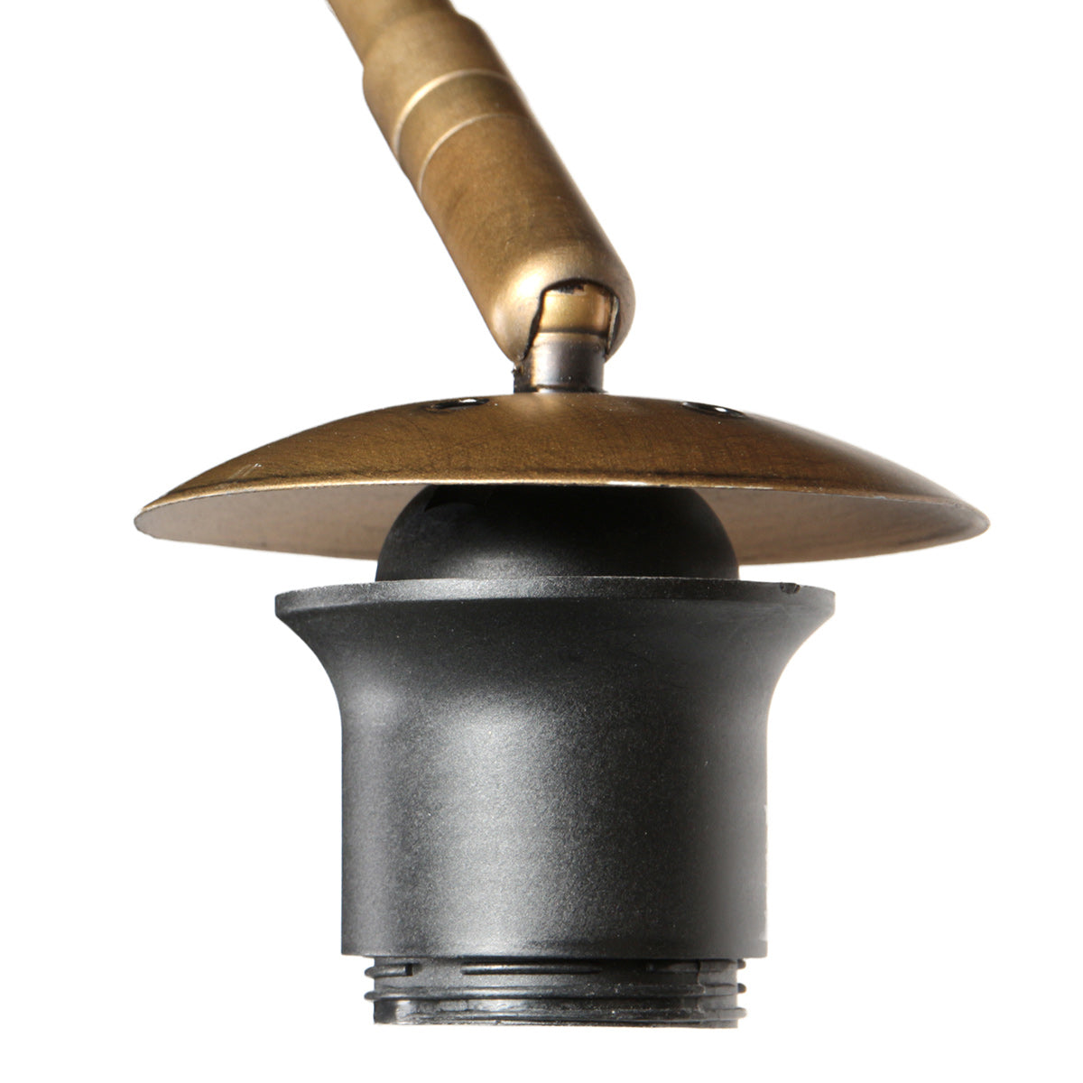 Buet gulvlampe Silva Alba 4672BR i bronze med hørskærm Ø60 cm