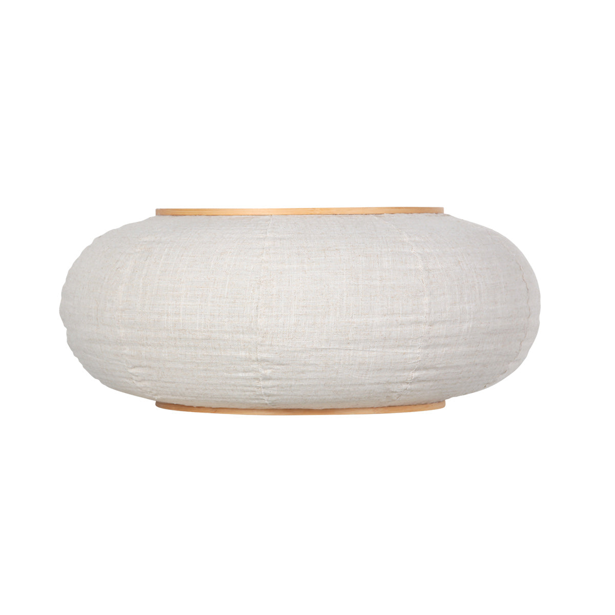 Buet gulvlampe Silva Alba 4672BR i bronze med hørskærm Ø60 cm