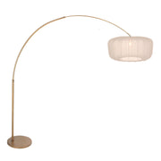 Buelampe Vela Lino 4673BR i bronze med beige-creme stofskærm