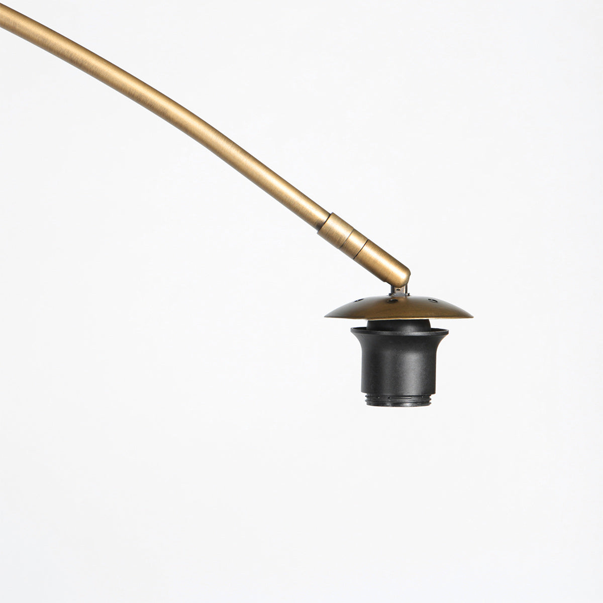 Buelampe Vela Lino 4674BR i bronze med sort tekstilskærm Ø60 cm