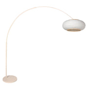 Buelampe Silva Alba 4677CR cremefarvet med linnedskærm Ø60 cm