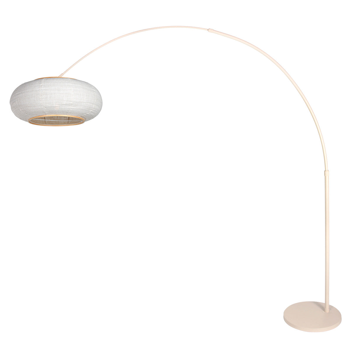 Buelampe Silva Alba 4677CR cremefarvet med linnedskærm Ø60 cm