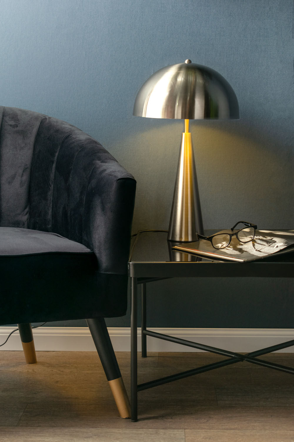 LEITMOTIV Table Lamp Sublime metal brushed nickel