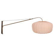 Væglampe Vela Lino 4748BR bronzefarvet med beige-creme tekstilskærm