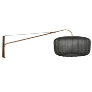 Væglampe Vela Lino 4749BR i bronze med sort tekstilskærm Ø60 cm