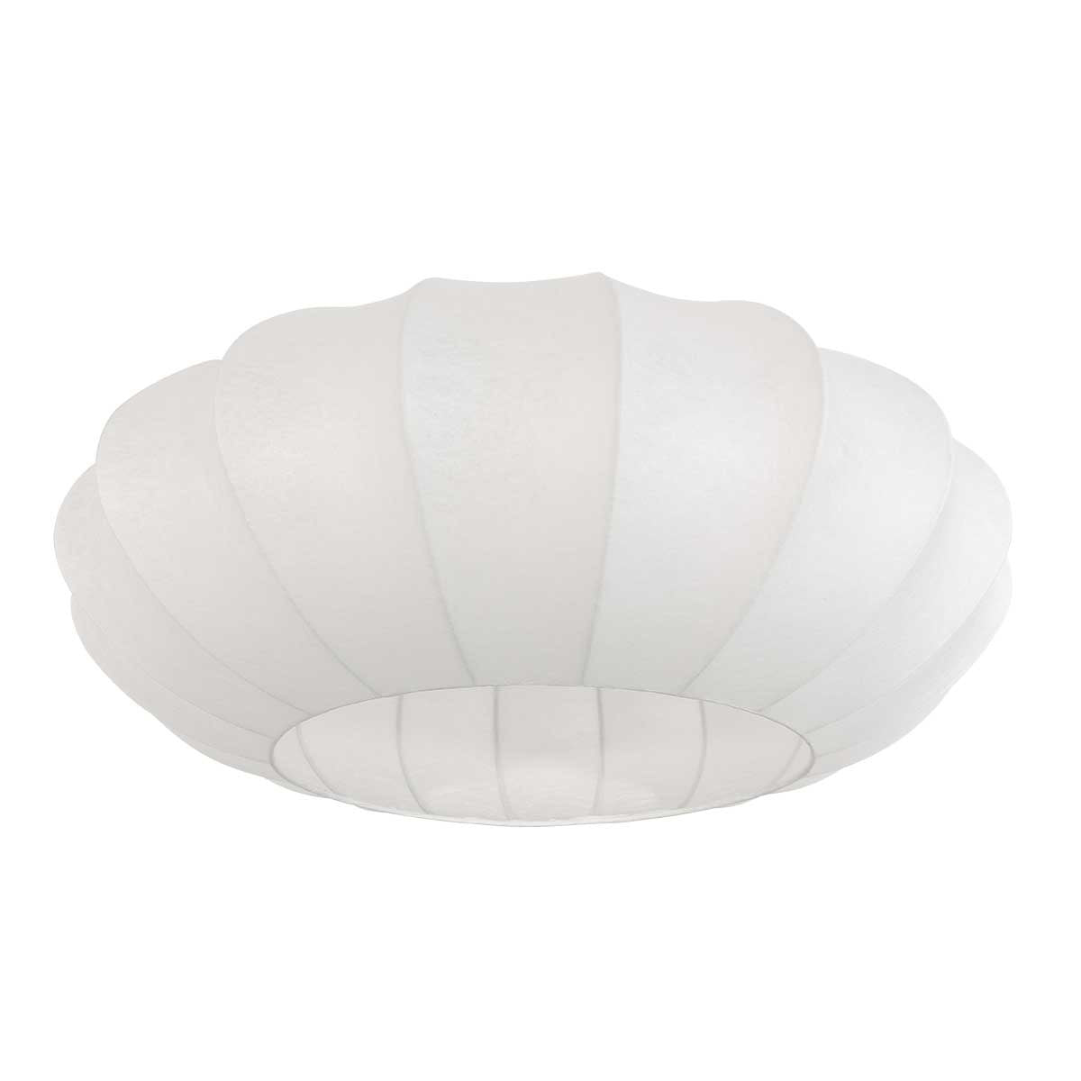 Buegulvlampe Luma Nola 4755CA kakaofarvet med hvid silkeskærm