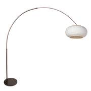 Buelampe Silva Alba 4761CA kakaofarvet med linnedskærm Ø60 cm
