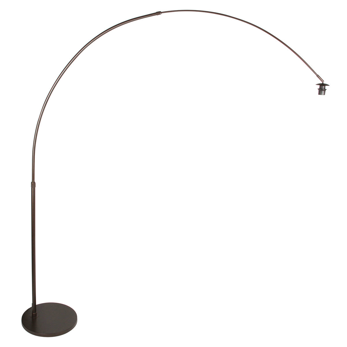 Buelampe Silva Alba 4761CA kakaofarvet med linnedskærm Ø60 cm