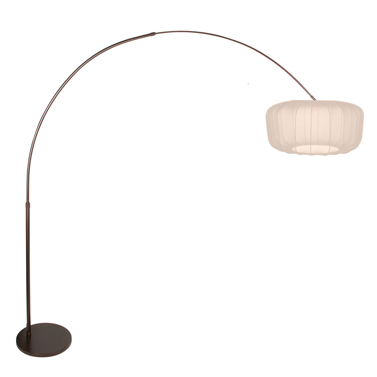 Buelampe Vela Lino 4762CA kakao med beige-creme stofskærm