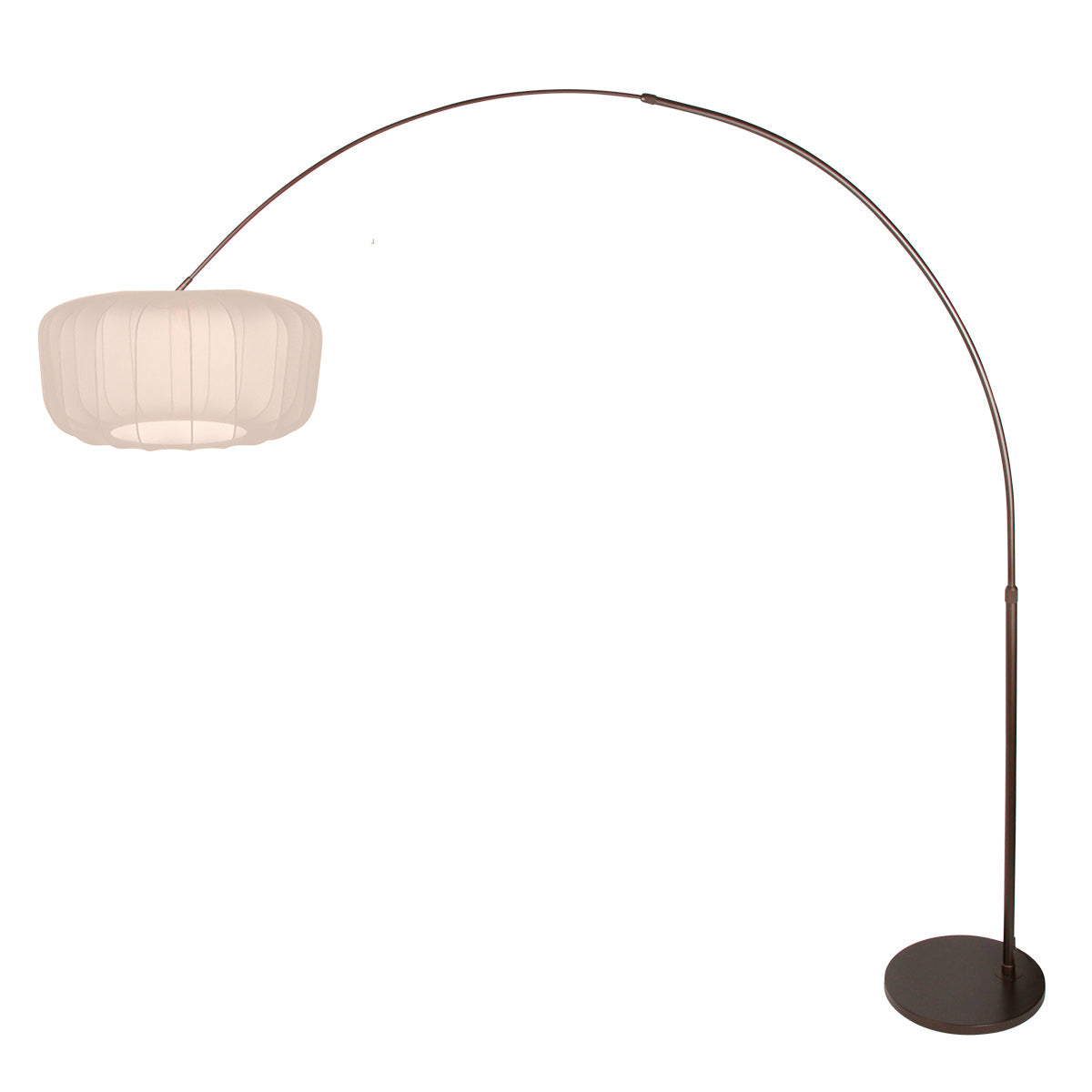 Buelampe Vela Lino 4762CA kakao med beige-creme stofskærm