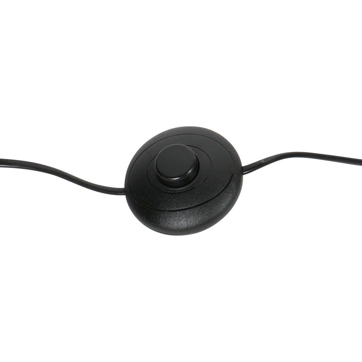 Buet gulvlampe Vela Lino 4763CA kakaofarvet med sort stofskærm Ø60 cm