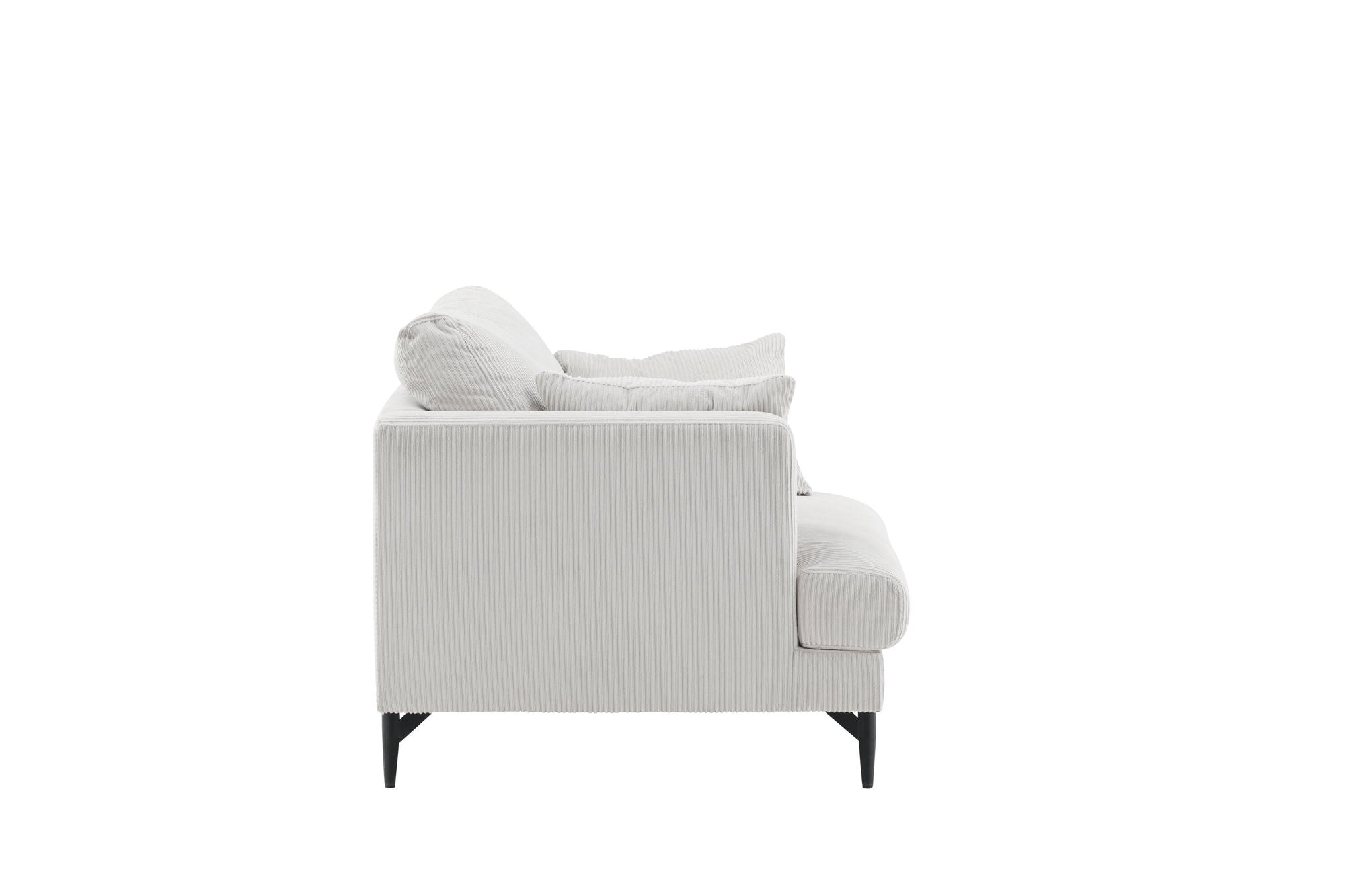 Venture Home Sofia Single Sofa - Black / Beige Corduroy