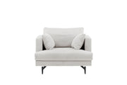 Venture Home Sofia Single Sofa - Black / Beige Corduroy