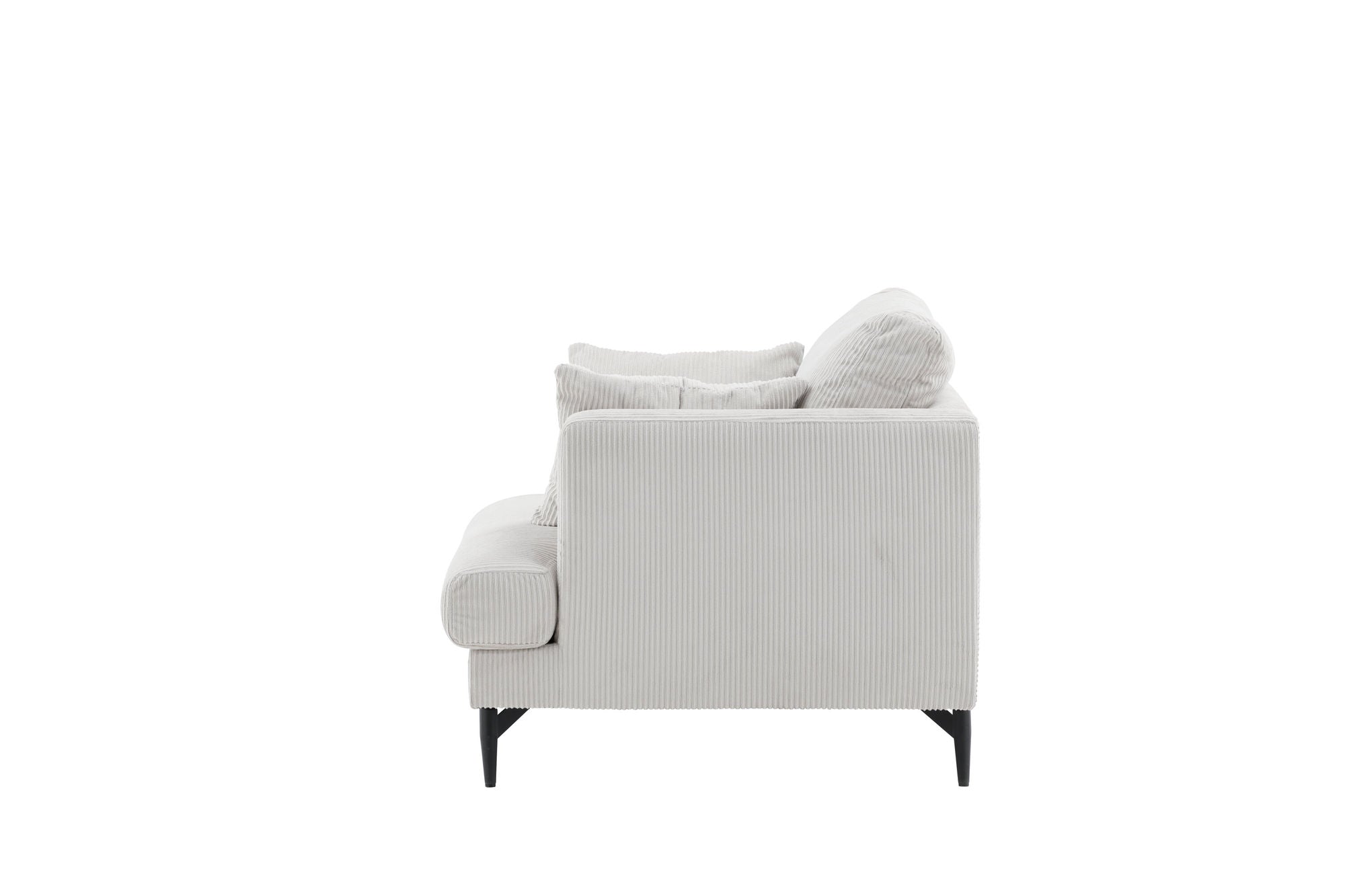 Venture Home Sofia Single Sofa - Black / Beige Corduroy