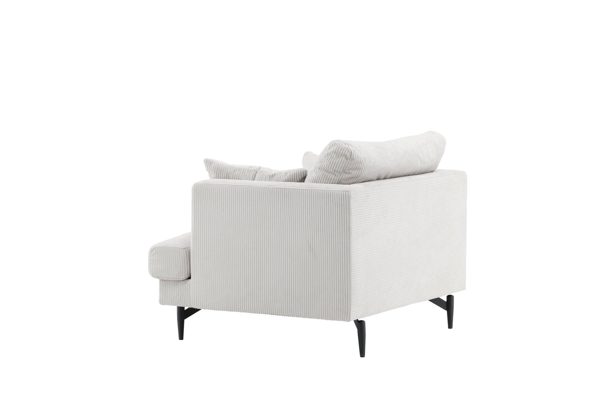 Venture Home Sofia Single Sofa - Black / Beige Corduroy