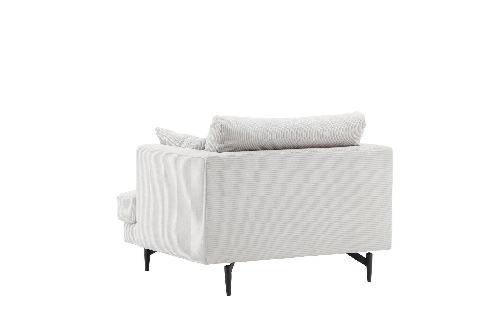 Venture Home Sofia Single Sofa - Black / Beige Corduroy