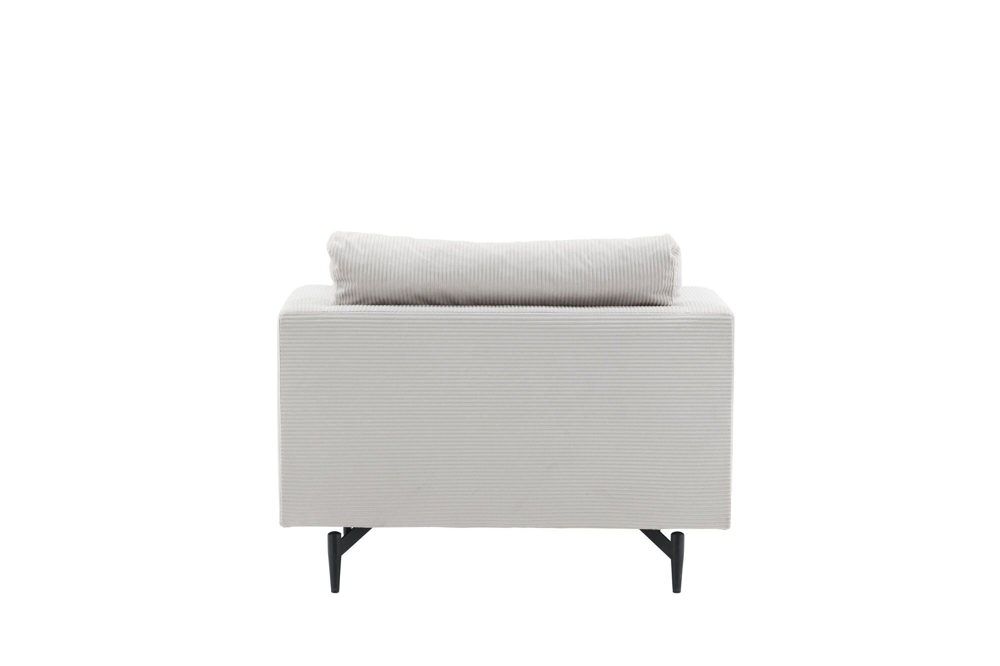 Venture Home Sofia Single Sofa - Black / Beige Corduroy