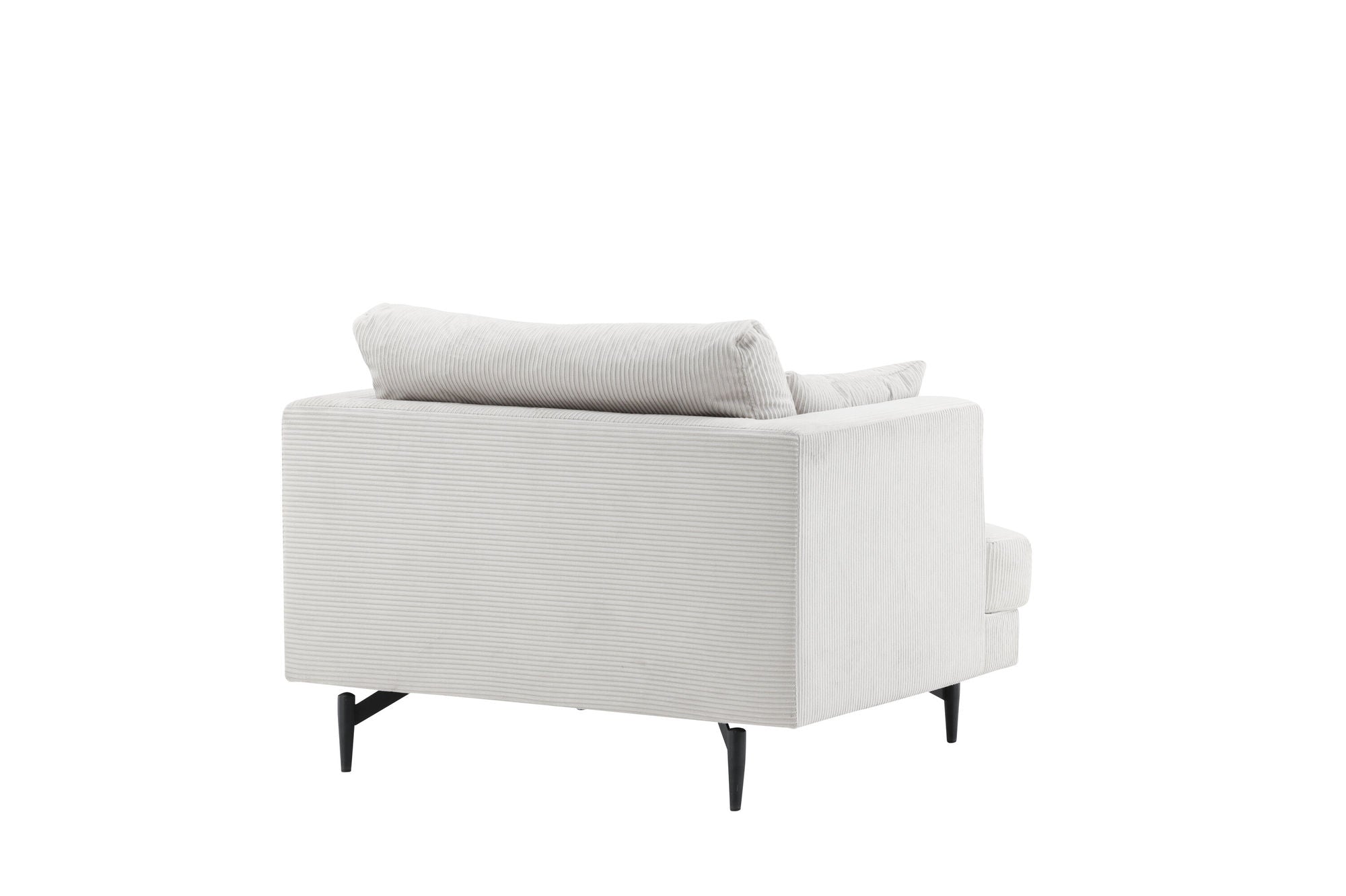 Venture Home Sofia Single Sofa - Black / Beige Corduroy