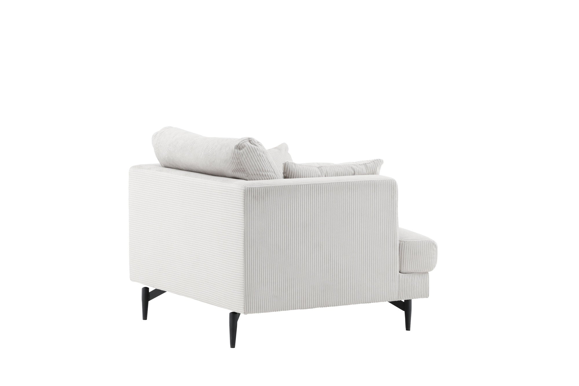 Venture Home Sofia Single Sofa - Black / Beige Corduroy