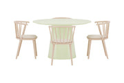 Venture Home Lanzo spisebord Ø120 Matcha Green + Bobby stol 2-pack Whitewash Wood _4