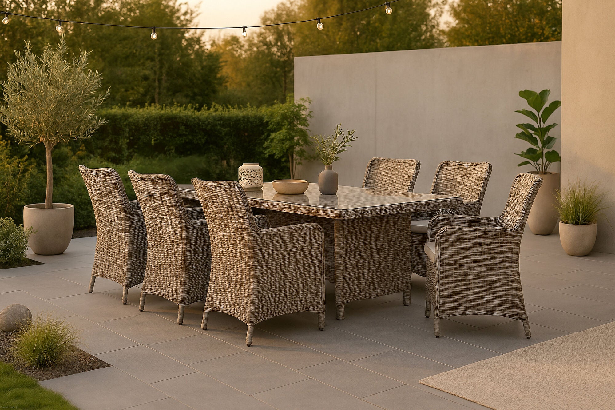 Venture Home Wembley Dining set  - Nature/Nature