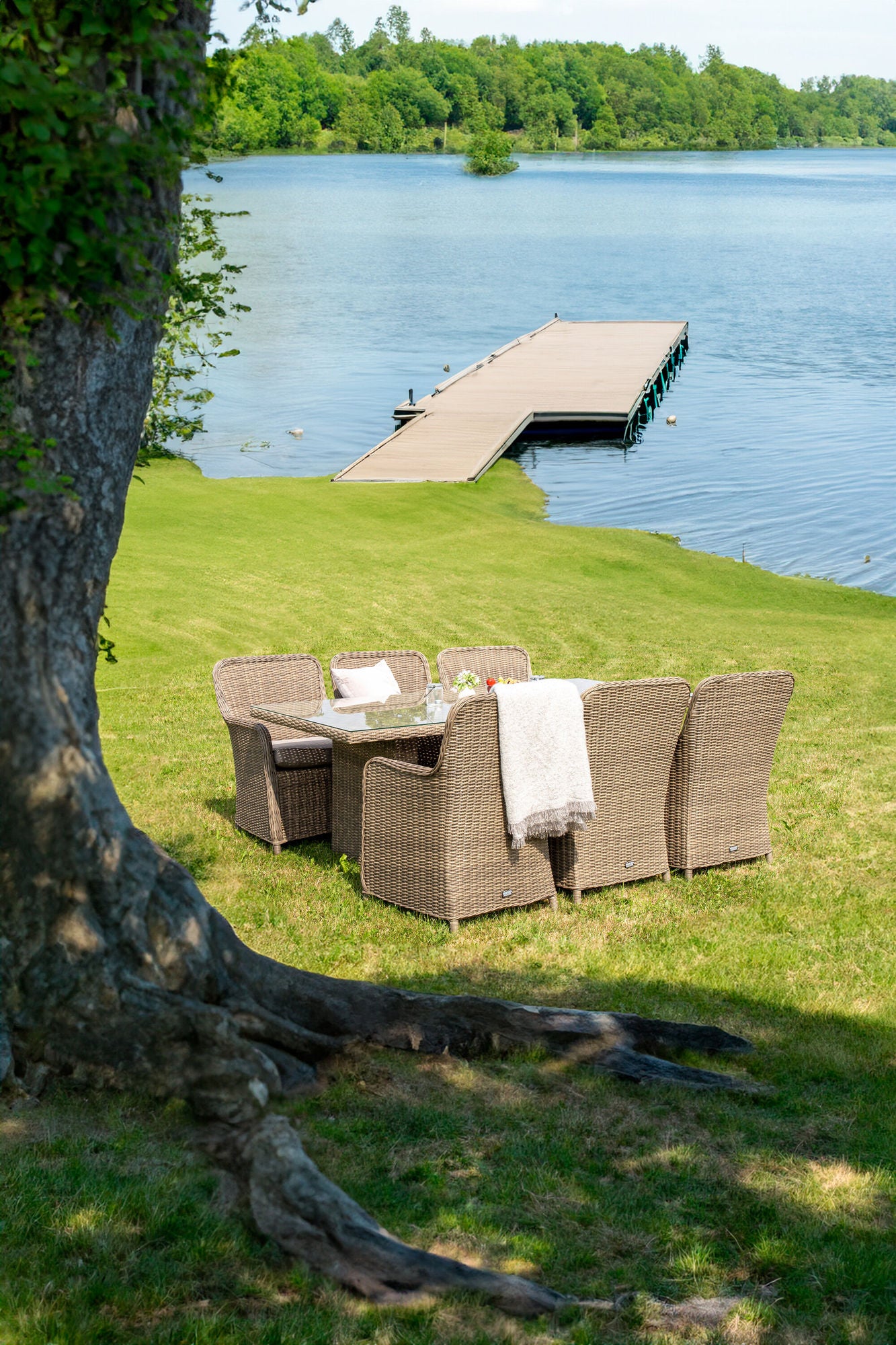 Venture Home Wembley Dining set  - Nature/Nature
