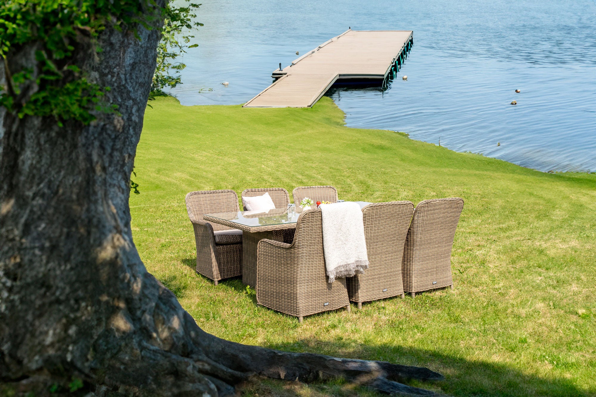 Venture Home Wembley Dining set  - Nature/Nature