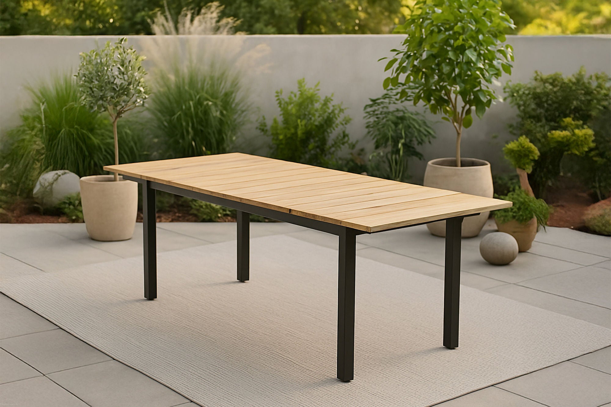Venture Home Mexico bord 180/240 - Black/Teak