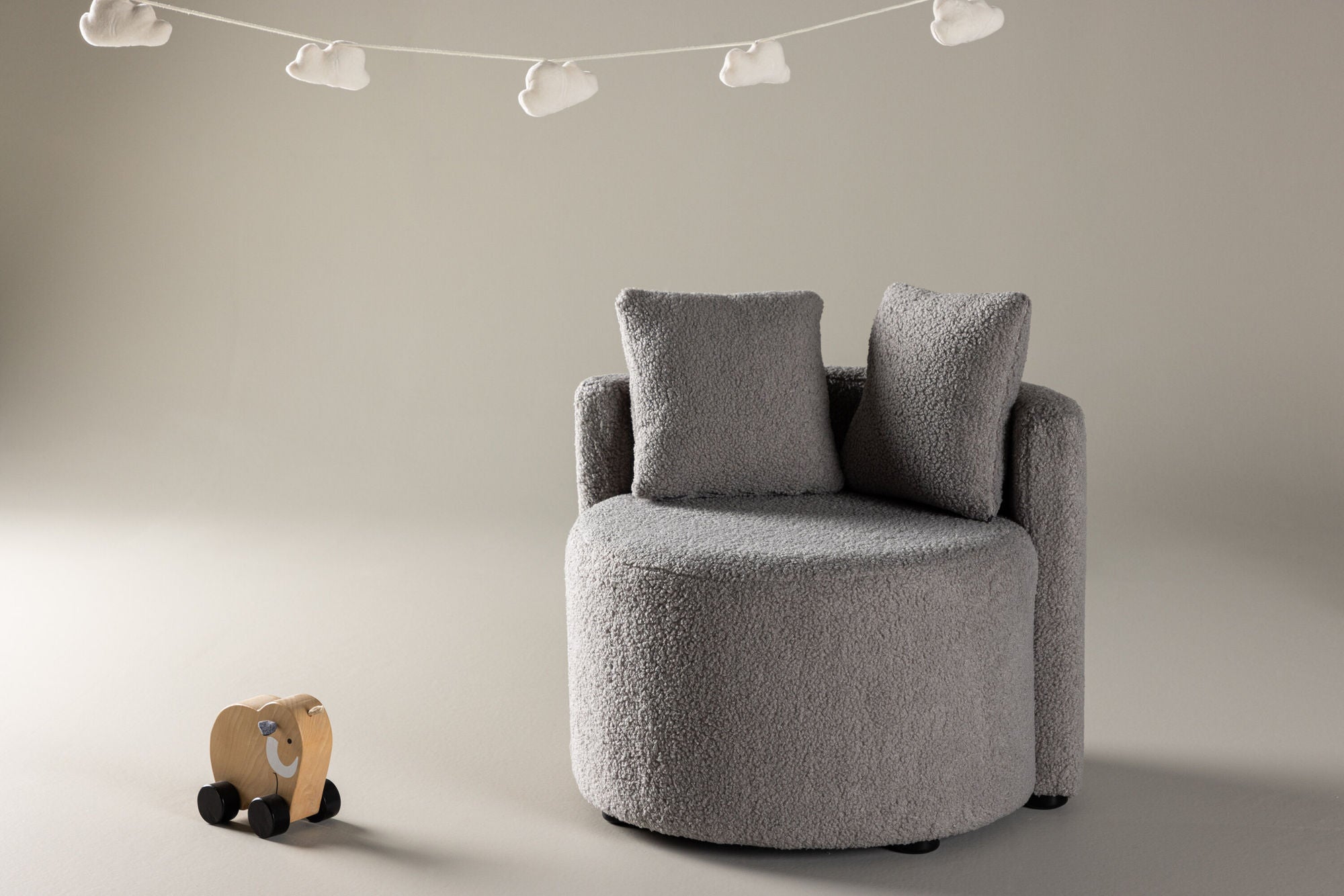 Venture Home Kelso Kids 2-seat Sofa - Grey / Teddy FSC 100%