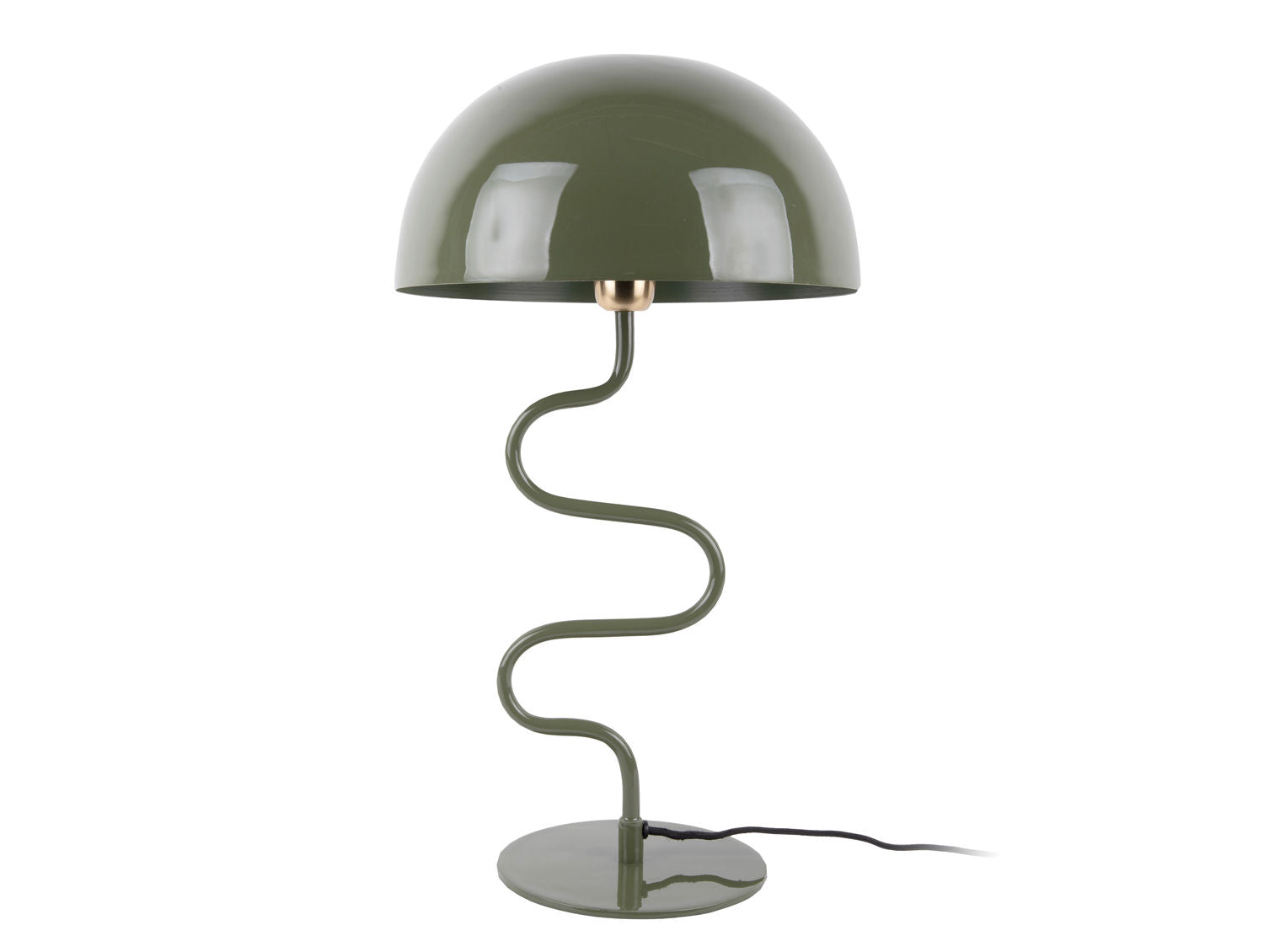 LEITMOTIV Table lamp Twist enamel jungle green