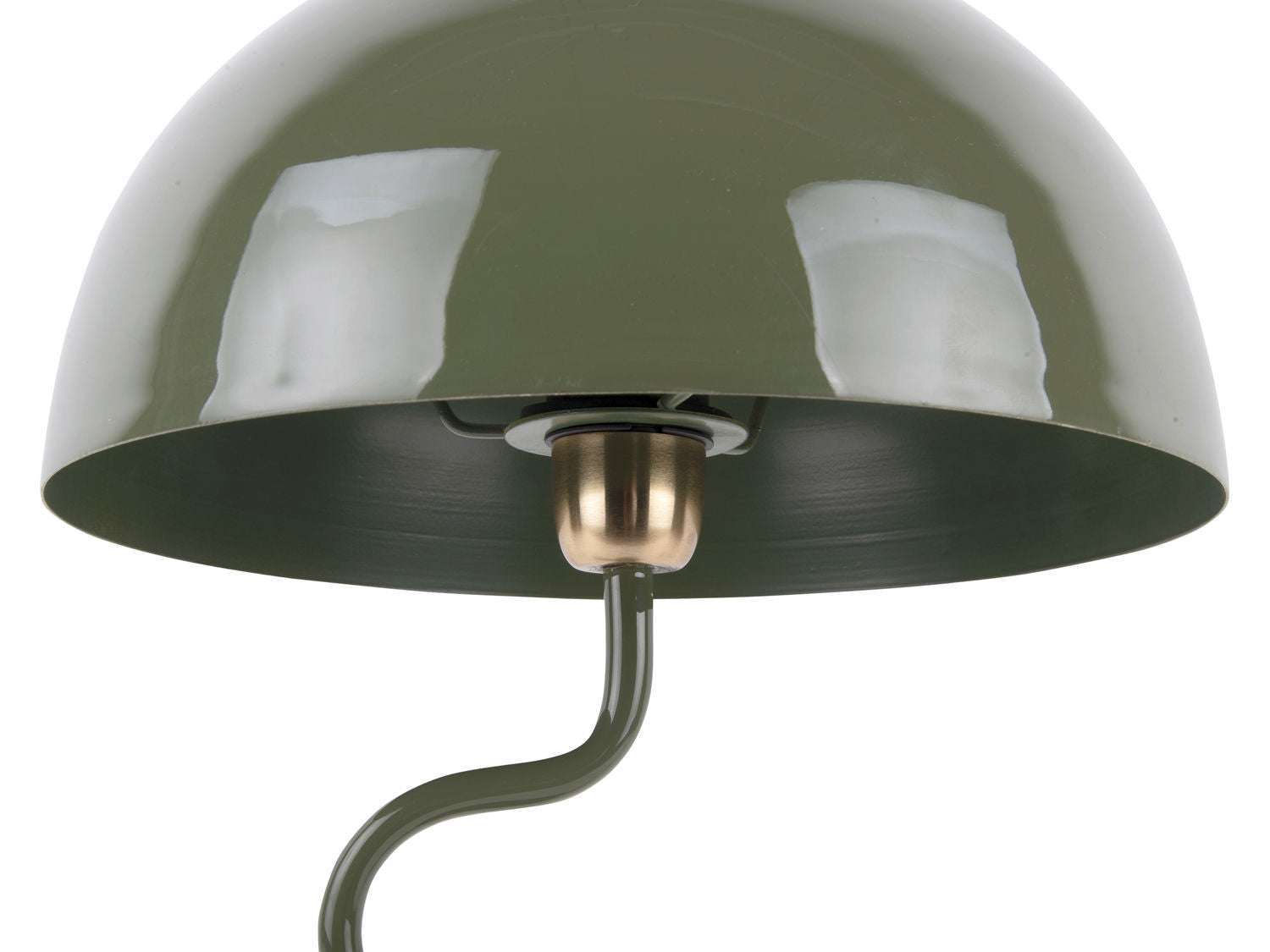 LEITMOTIV Table lamp Twist enamel jungle green